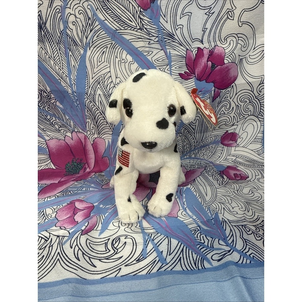 Ty‎ Beanie Baby Rescue Dalmatian Dog Plush 9/11 Heroes Tribute 5.5"
